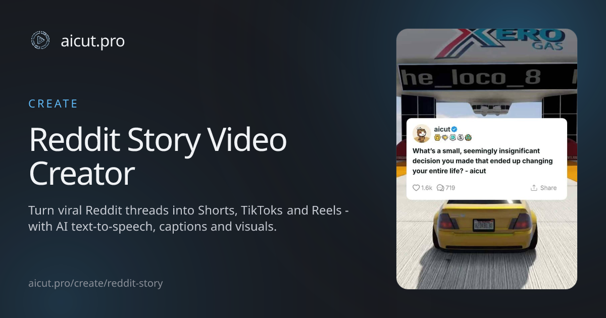 Reddit Story Video Creator - Make Viral Reddit Videos | AICUT