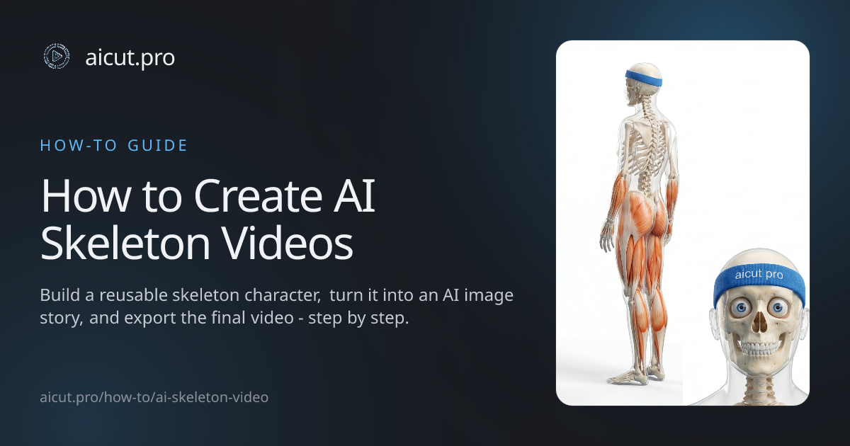 How to Create AI Skeleton Videos | Step-by-Step Guide | AICUT